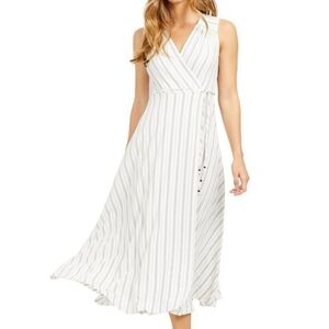 Calvin Klein Maxi Dress Sz 10 Stripes Clean Girl